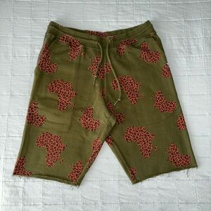 Billionaire Boys Club Sierra Short 'Dark Green Chive' Africa Leopard Sz. Large